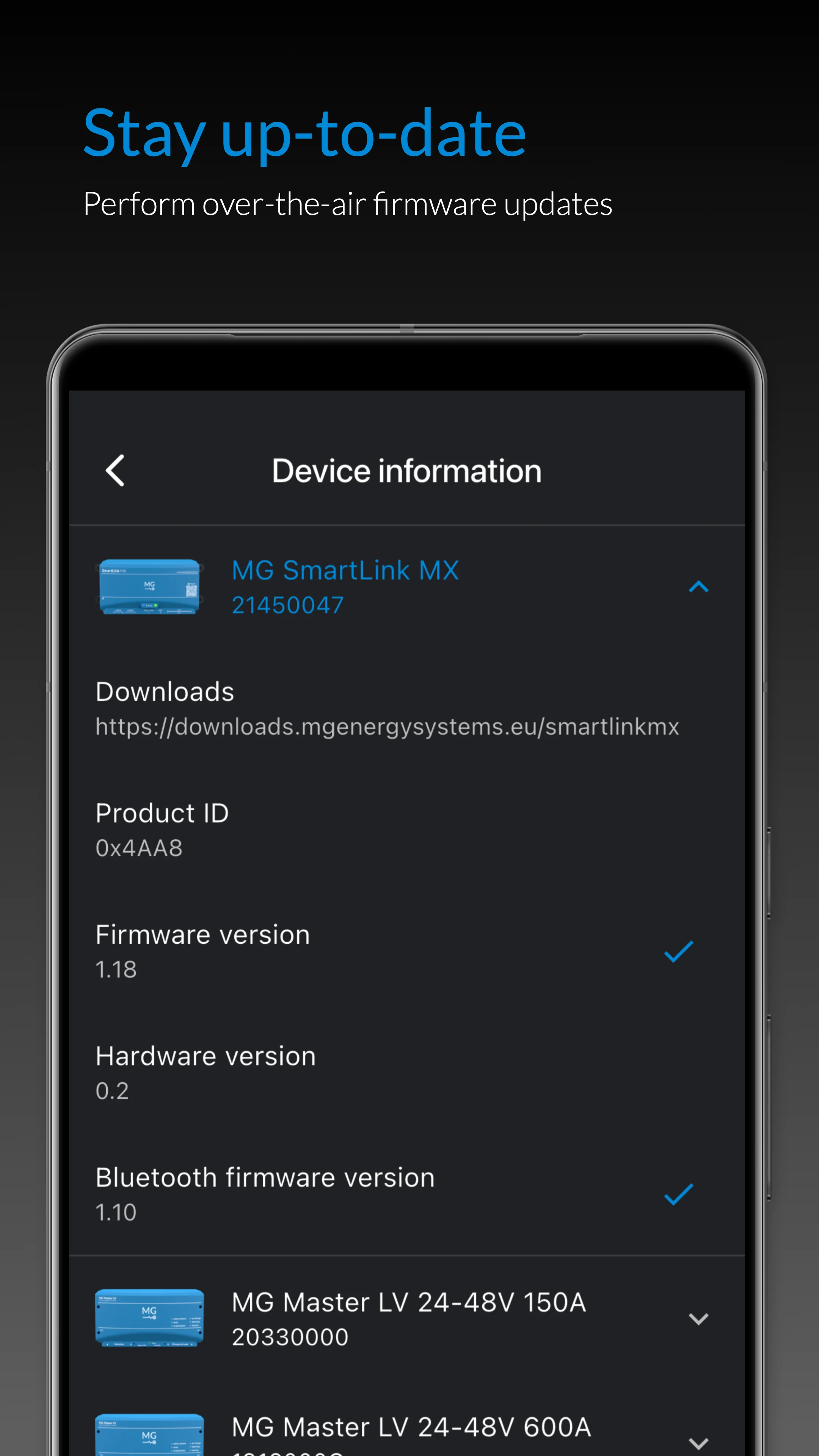 MG Connect screenshot